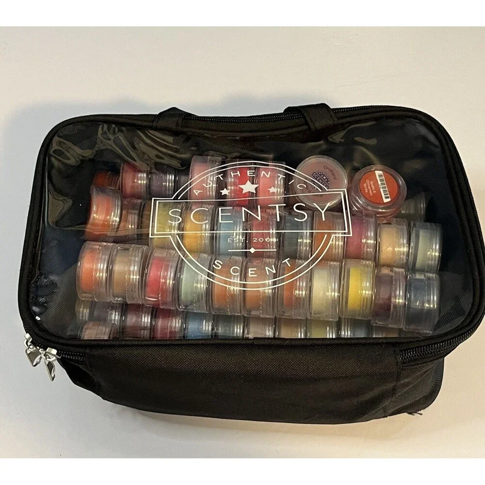 Scentsy Lot of 82 Party Testers Scented Wax Melts Consultant Samples Plus Bag
